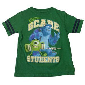 Monsters Inc T-Shirt Boys 5/6 Mike Wazowski Sully University Disney 2010s Y2K